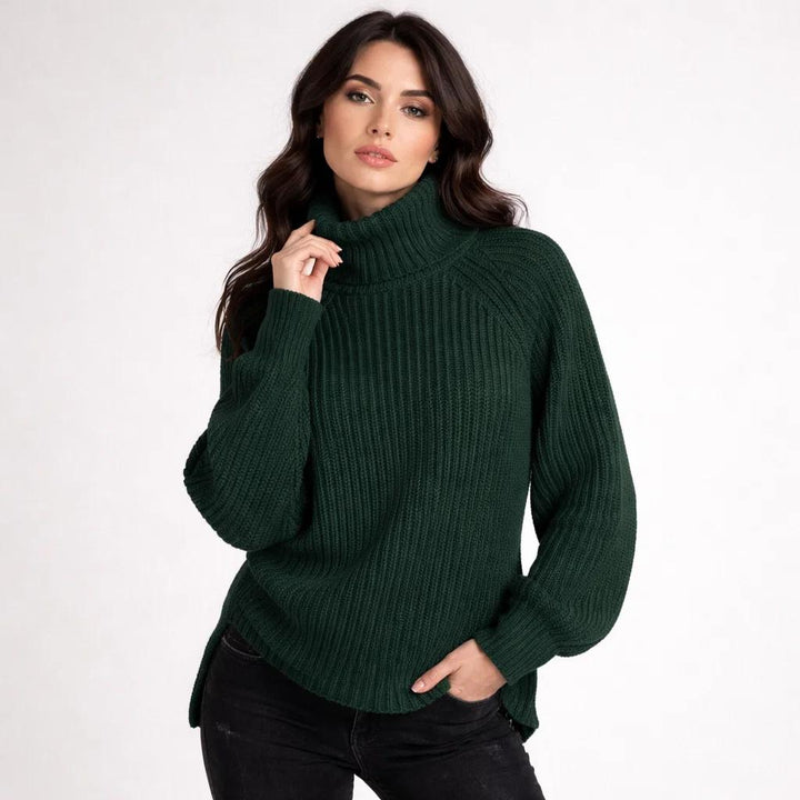 Cozy Wool Blend Roll Neck Sweater