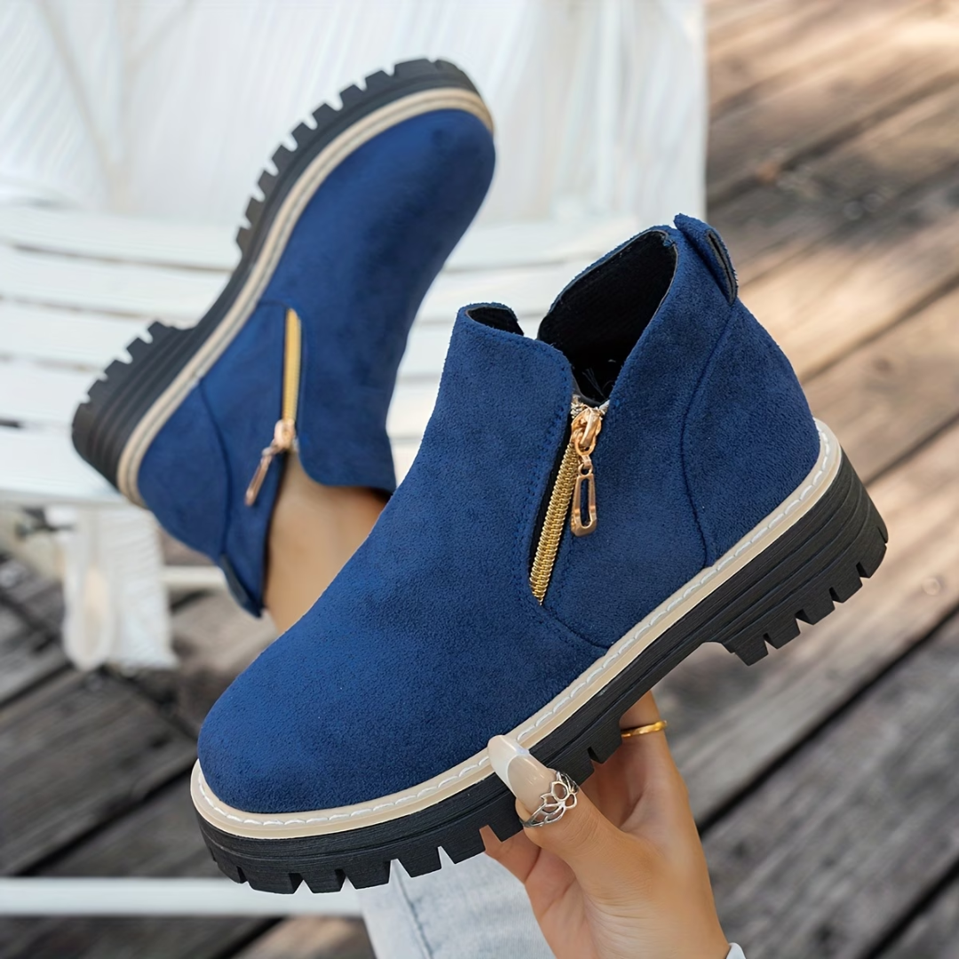 Double Zip Ankle Boots