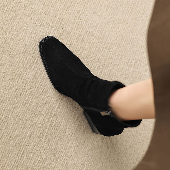 Meren Genuine Suede Ankle Boots