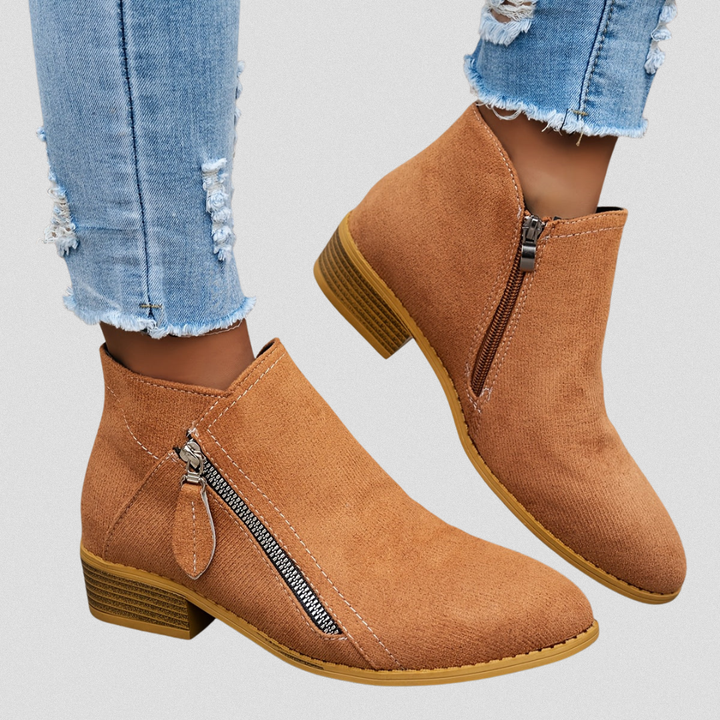 Cozy Zip-Up Ankle Boots