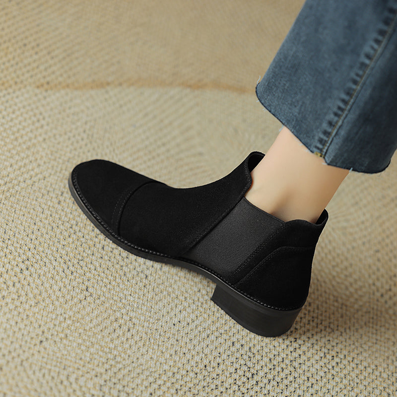 Genuine Suede Zadie Ankle Boots