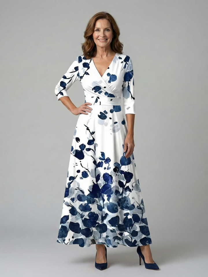 Luna | Floral Cross-Back Maxi Dress