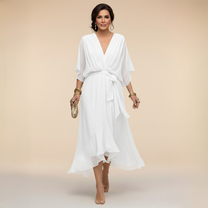 Rebecca | V-Cut Midi Dress