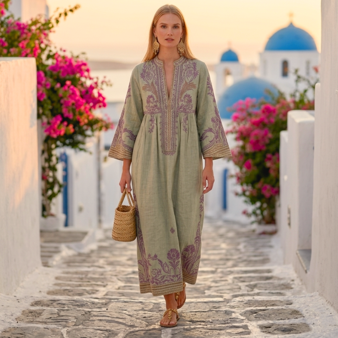 Ariadne - Embroidered Bohemian Dress