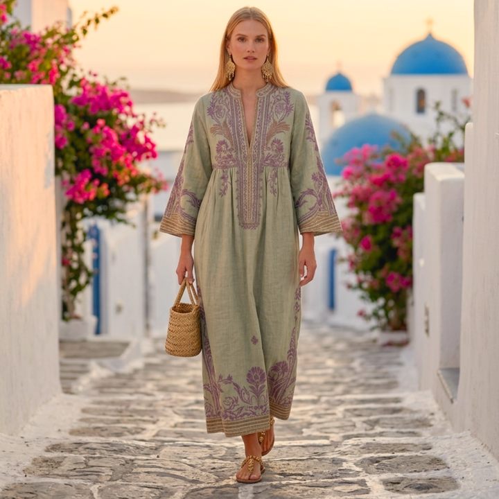 Ariadne - Embroidered Bohemian Dress