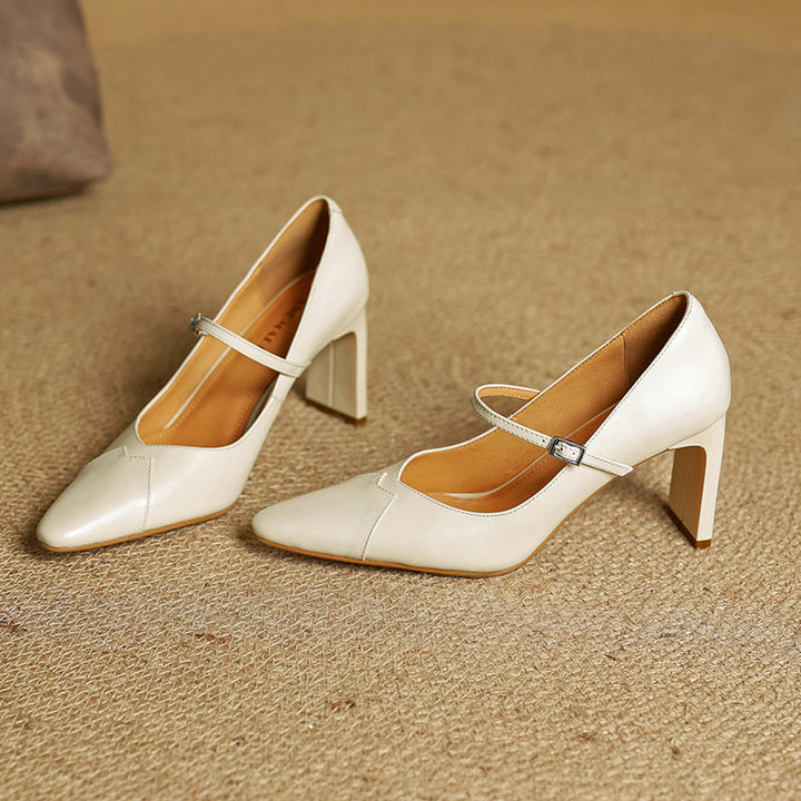 Emily Genuine Leather Heels