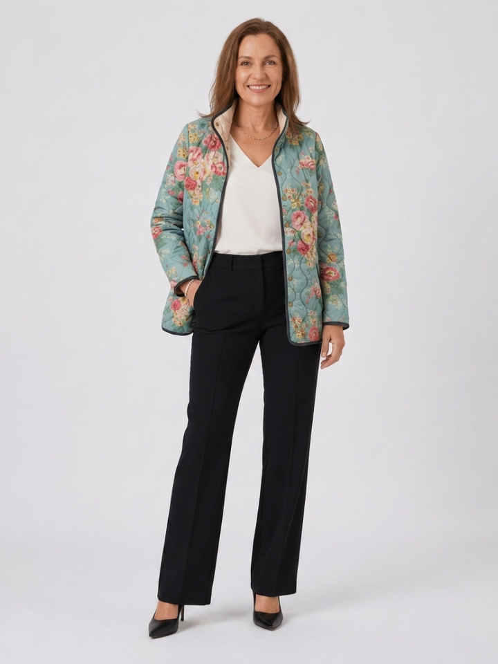 Celadon Rose Quilted Jacket Mathilde