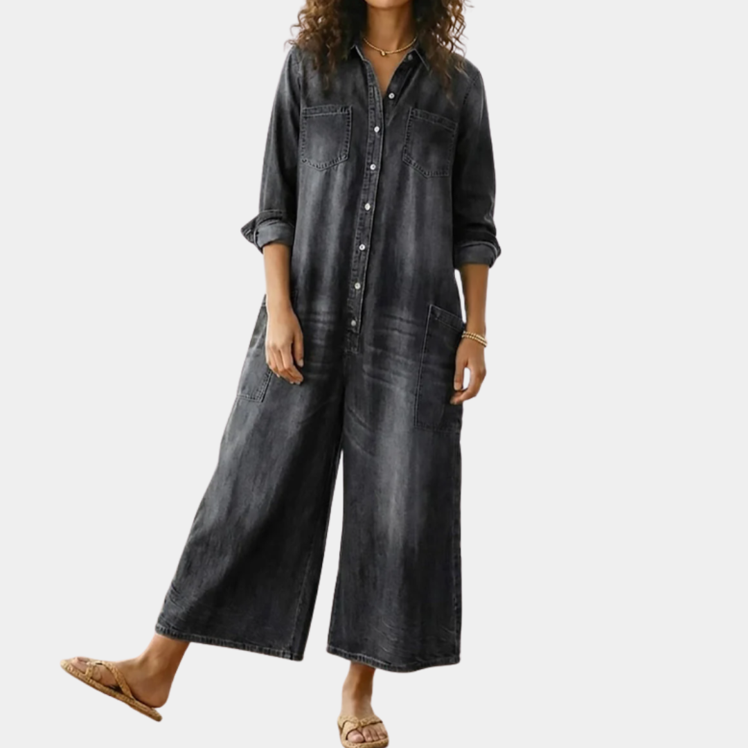 Mónica - Cotton Denim Jumpsuit