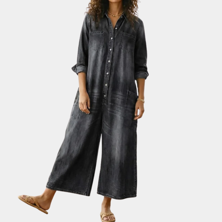 Mónica - Cotton Denim Jumpsuit