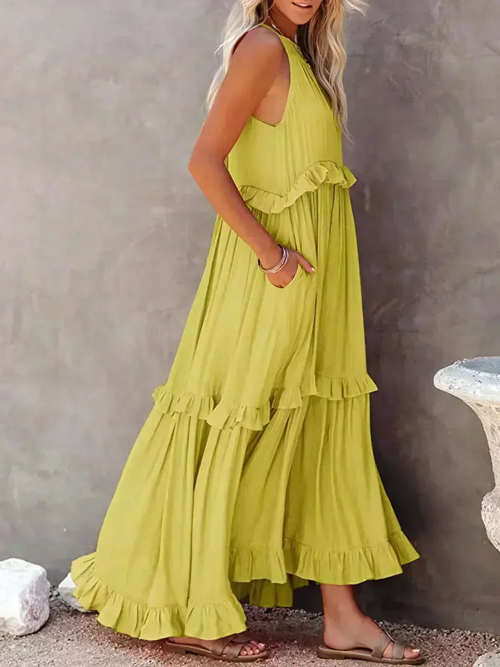 Long Dress in Coral Colour