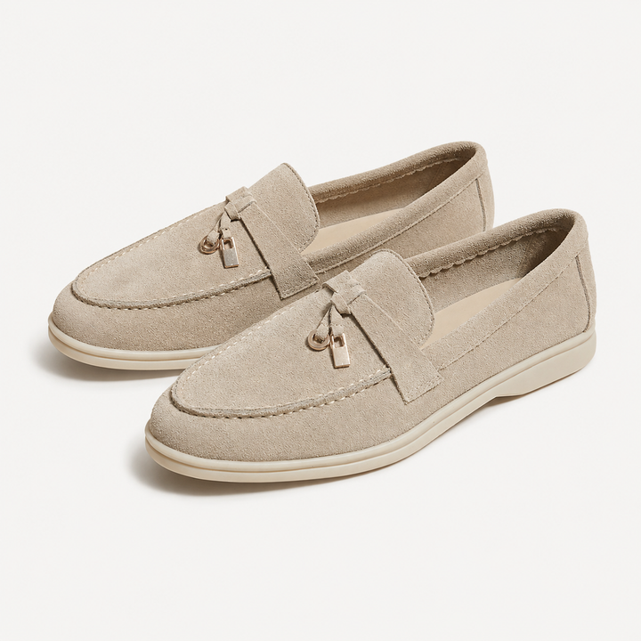Chic Loafers with Metallic Accents