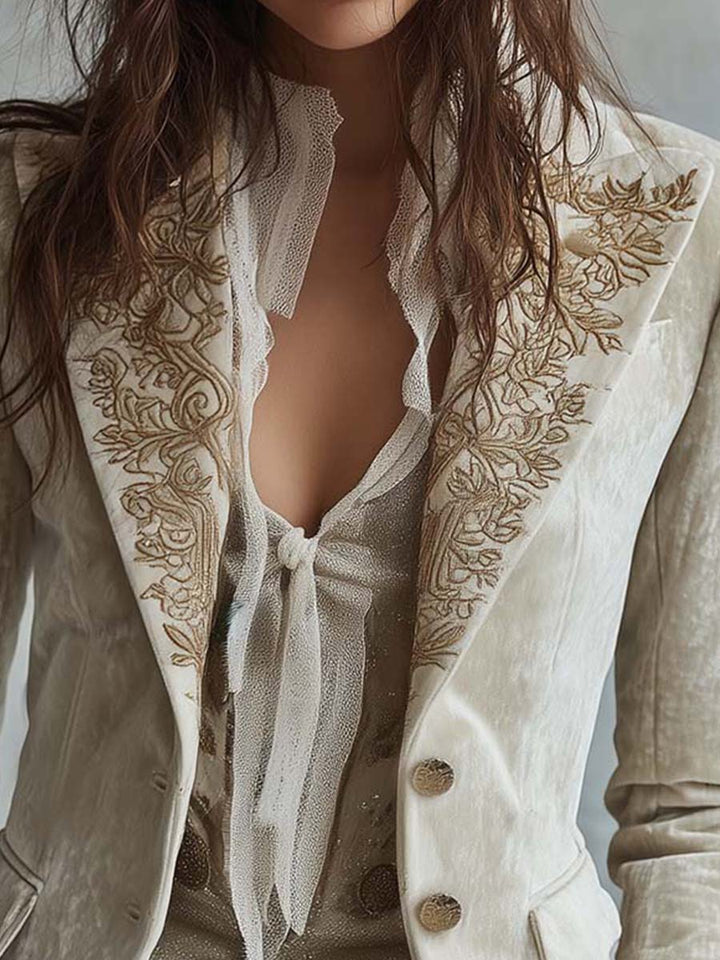 Amberly | Custom-Fit Embroidered Blazer