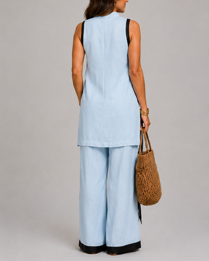 Leonora | Chic Co-Ord Set with Stylish Contrast Accents
