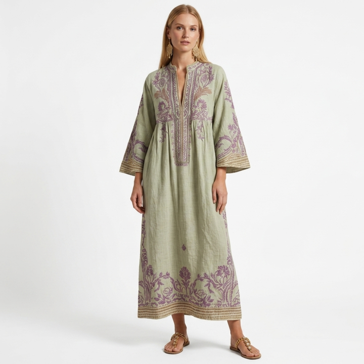 Ariadne - Embroidered Bohemian Dress