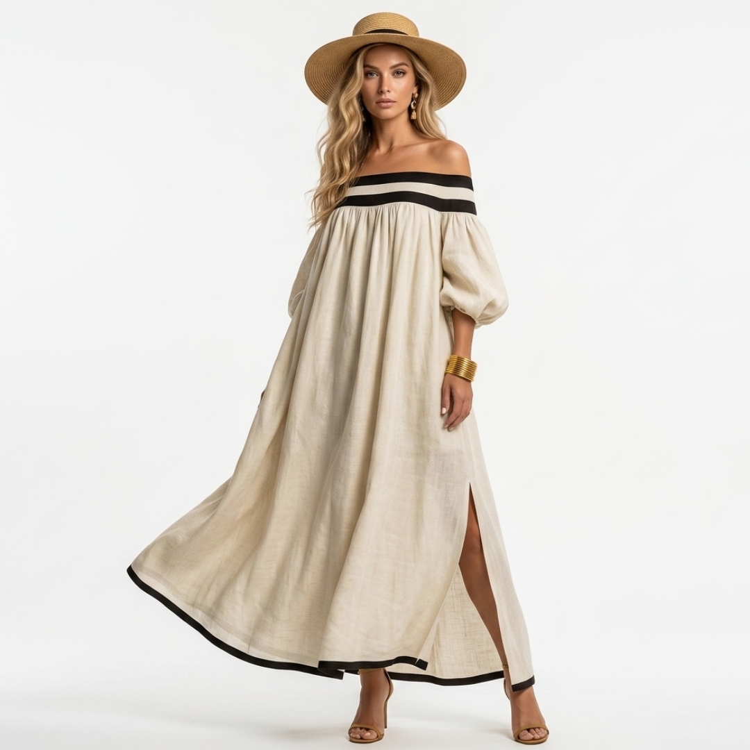 Aspasia - Long Dress with Comfortable Fit