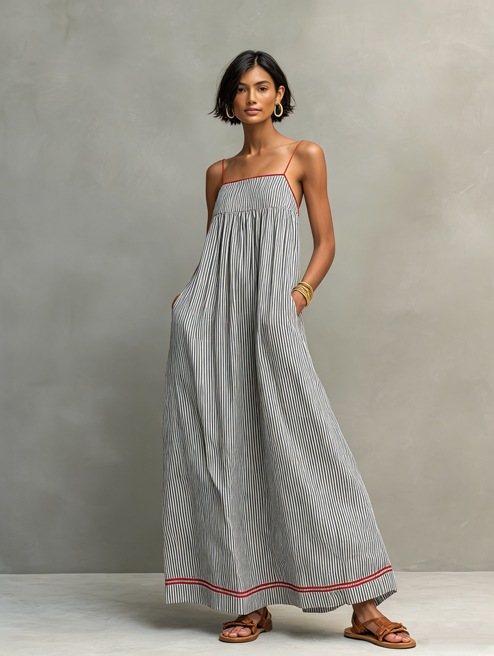 Marisa | Adjustable Strap Long Dress