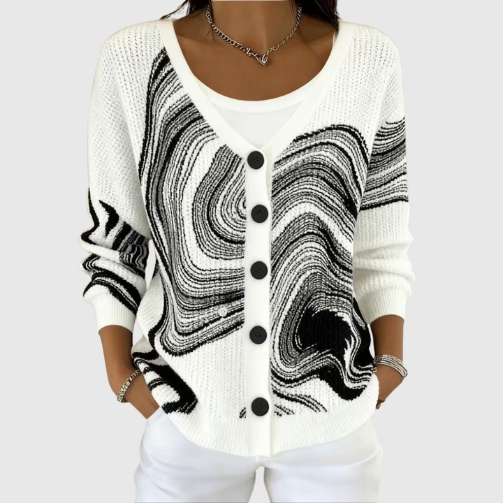 Lena | Comfortable Knitted Cardigan with Buttons