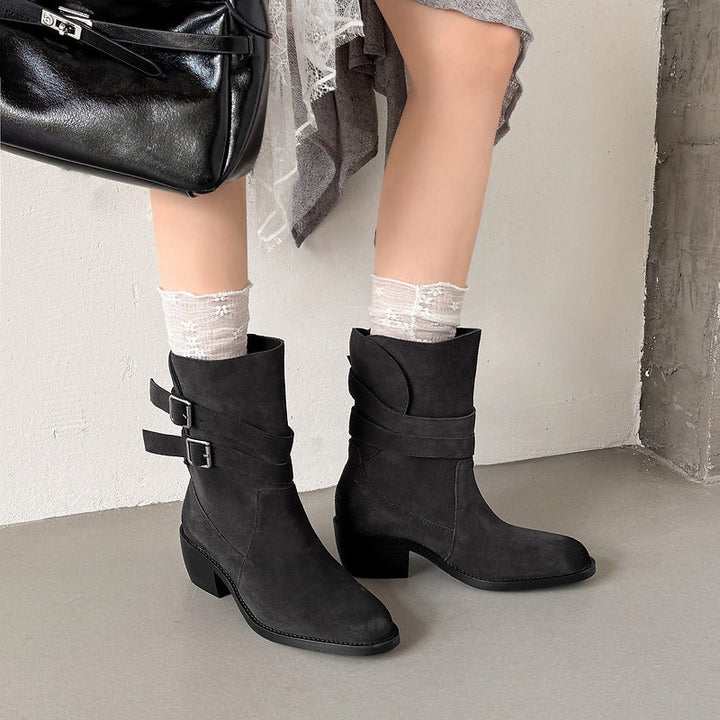 Sienna Genuine Suede Western Boots