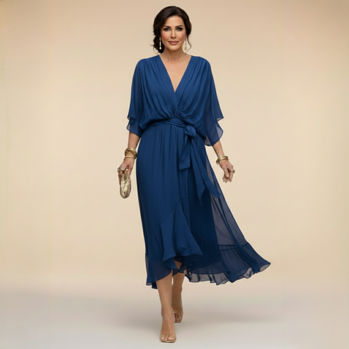 Rebecca | V-Cut Midi Dress