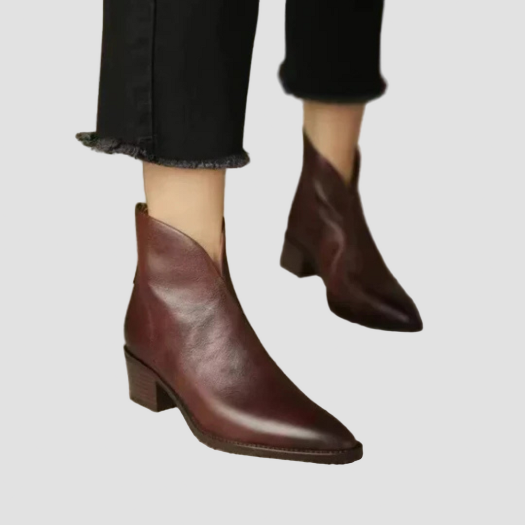 Eleni - Elegant Ankle Boots with Low Heel