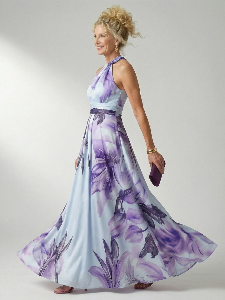 Dagmar | Halter Neck Floral Maxi Dress