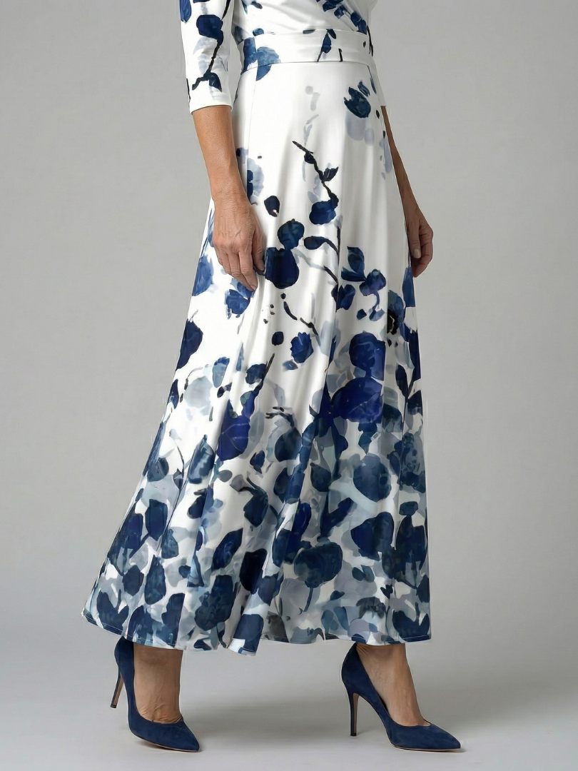 Luna | Floral Cross-Back Maxi Dress