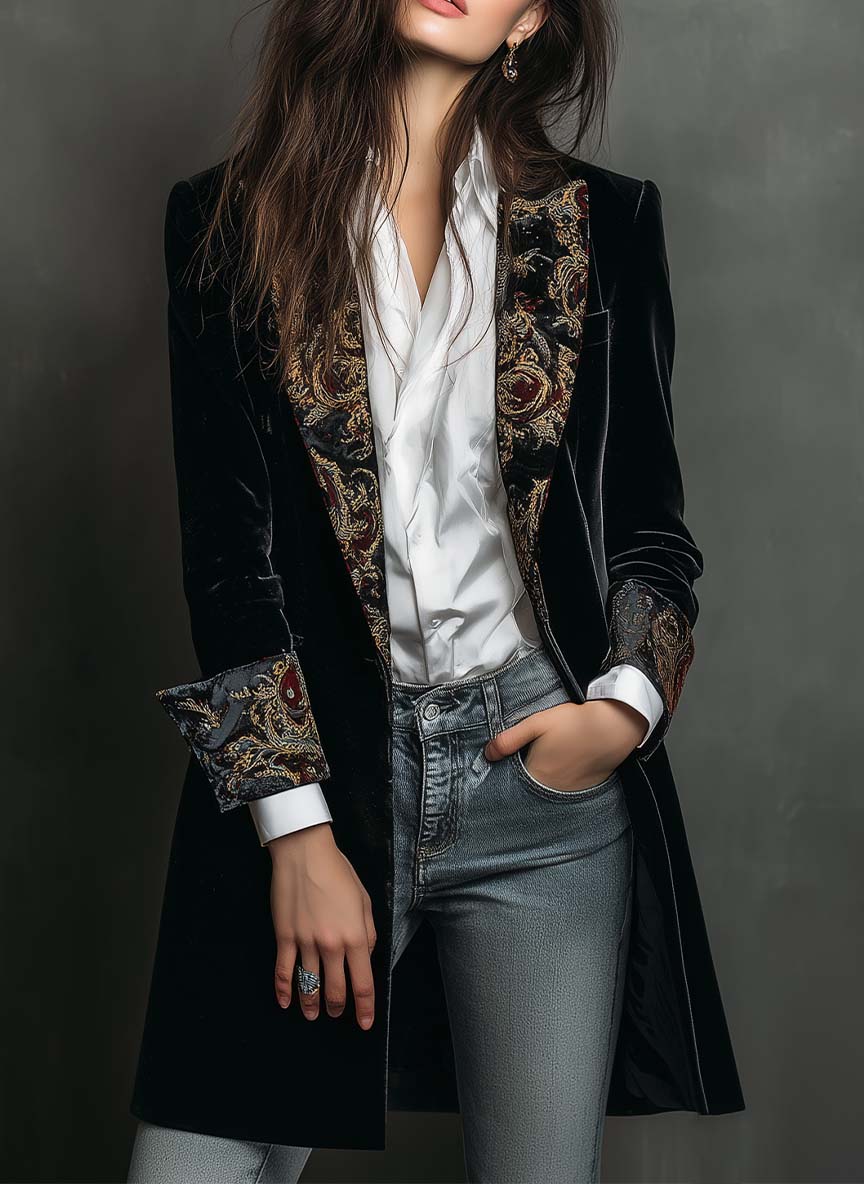 Octavia | Short Jacket Featuring Baroque Details