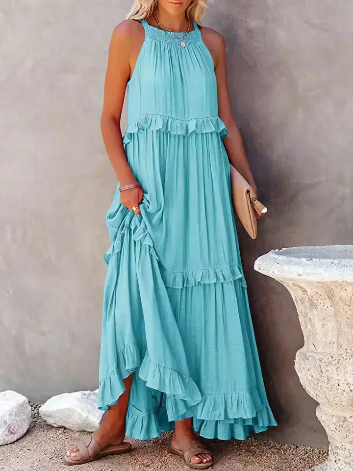Long Dress in Coral Colour