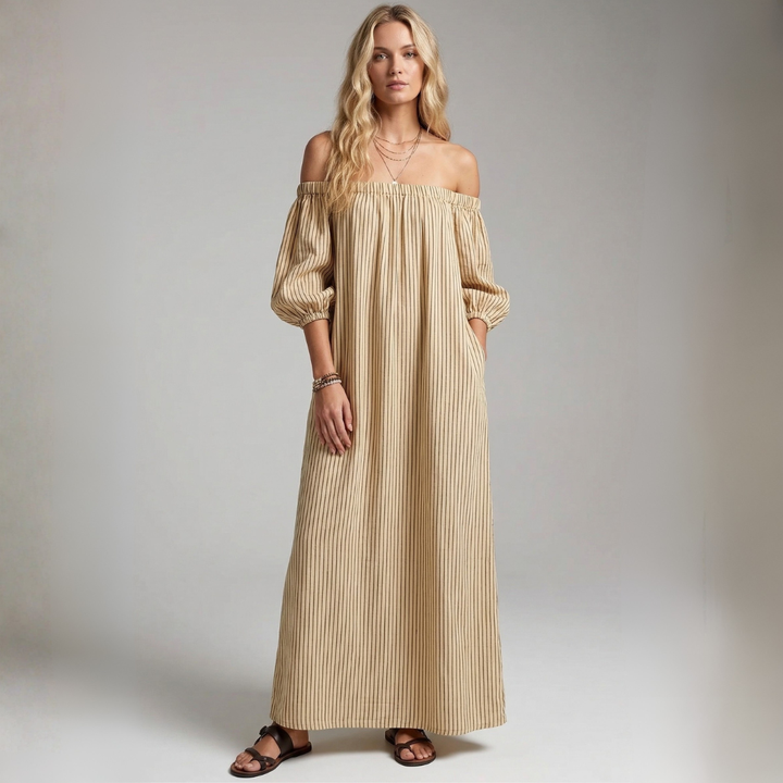 Aura - Maxi Dress in Linen and Cotton