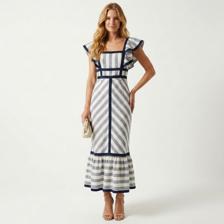 Vintage-Inspired Sandy Maxi Dress