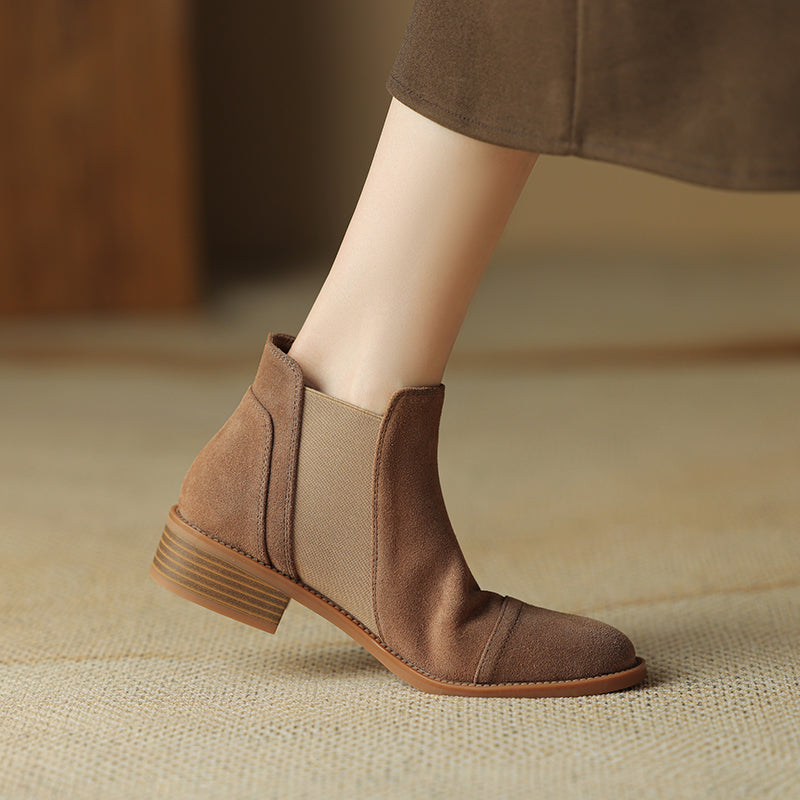 Genuine Suede Zadie Ankle Boots