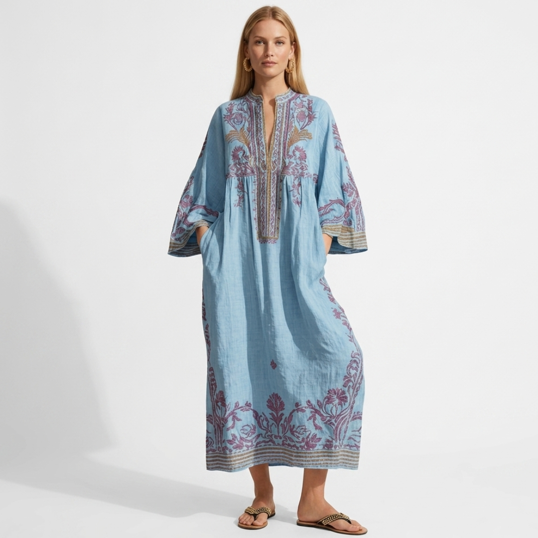 Ariadne - Embroidered Bohemian Dress