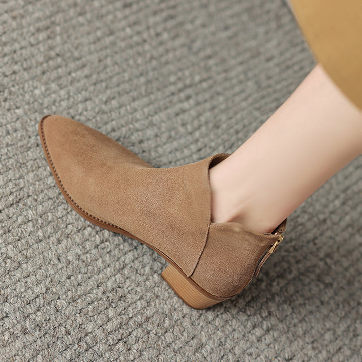 Farah Genuine Leather Ankle Boots