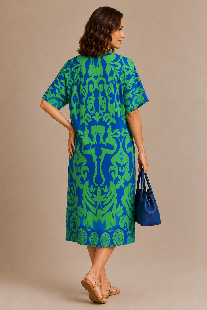 Bernadeta | V-Neck Patterned Dress