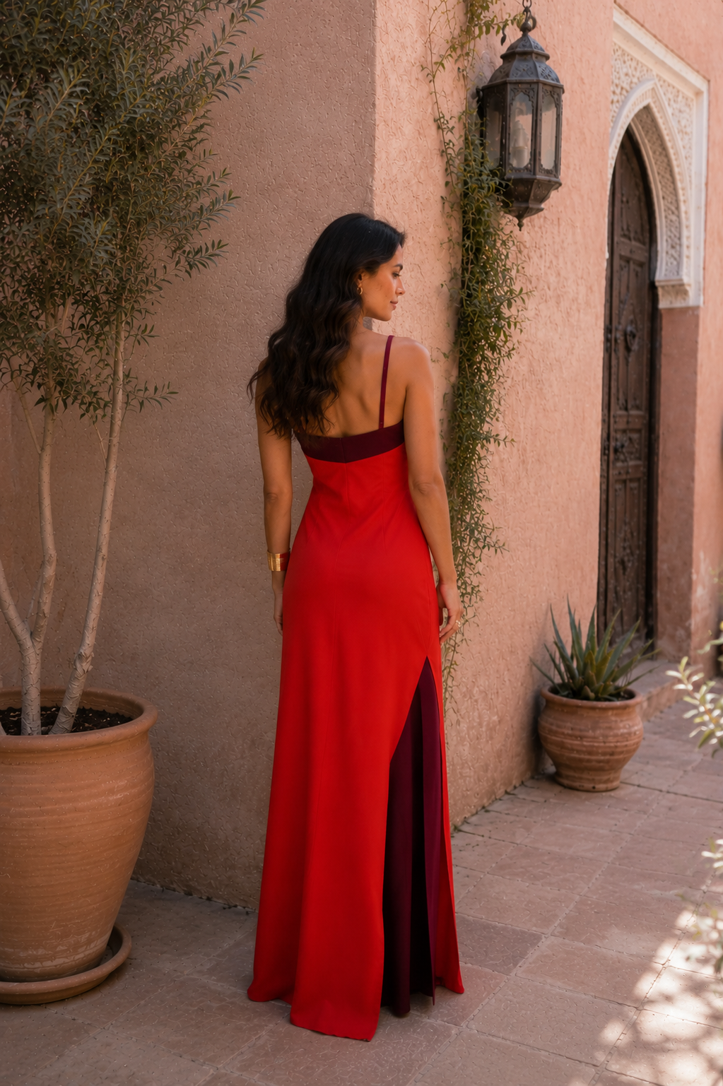 Alvor - Long Halter Neck Dress with Split
