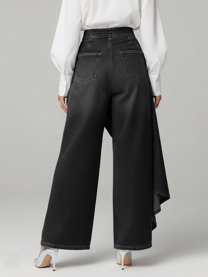 Martina | High-Waisted Jeans with Wide Legs, Relaxed Fit in Elegant Design