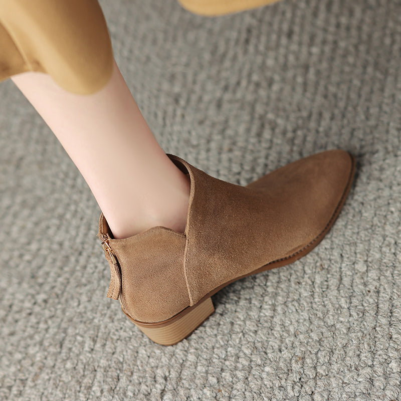 Farah Genuine Leather Ankle Boots
