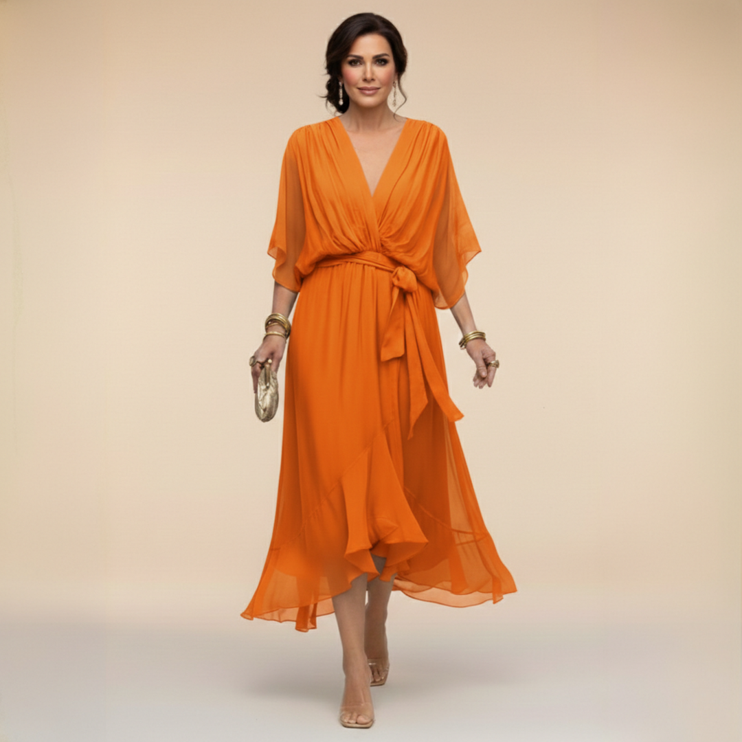 Rebecca | V-Cut Midi Dress