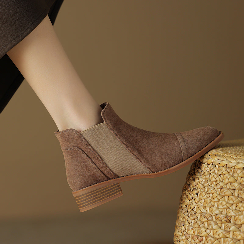 Genuine Suede Zadie Ankle Boots