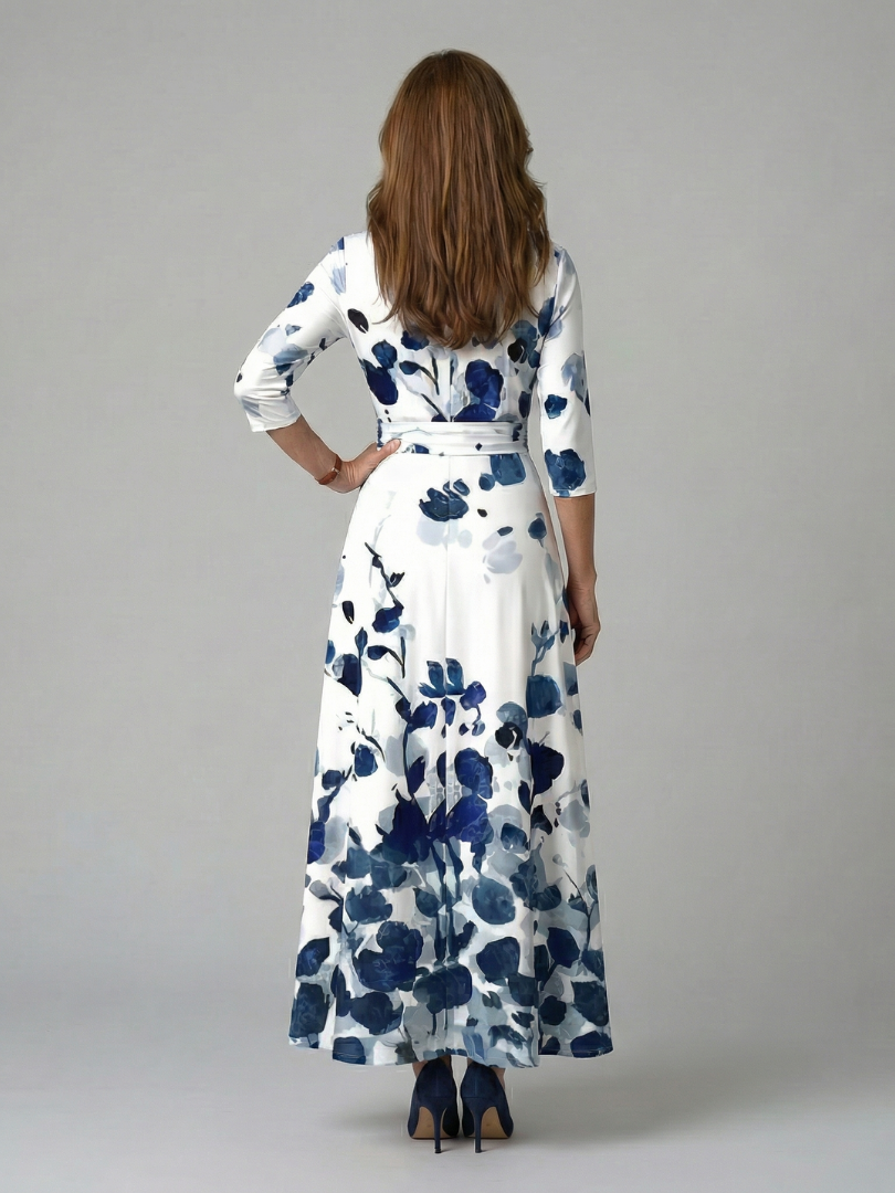 Luna | Floral Cross-Back Maxi Dress