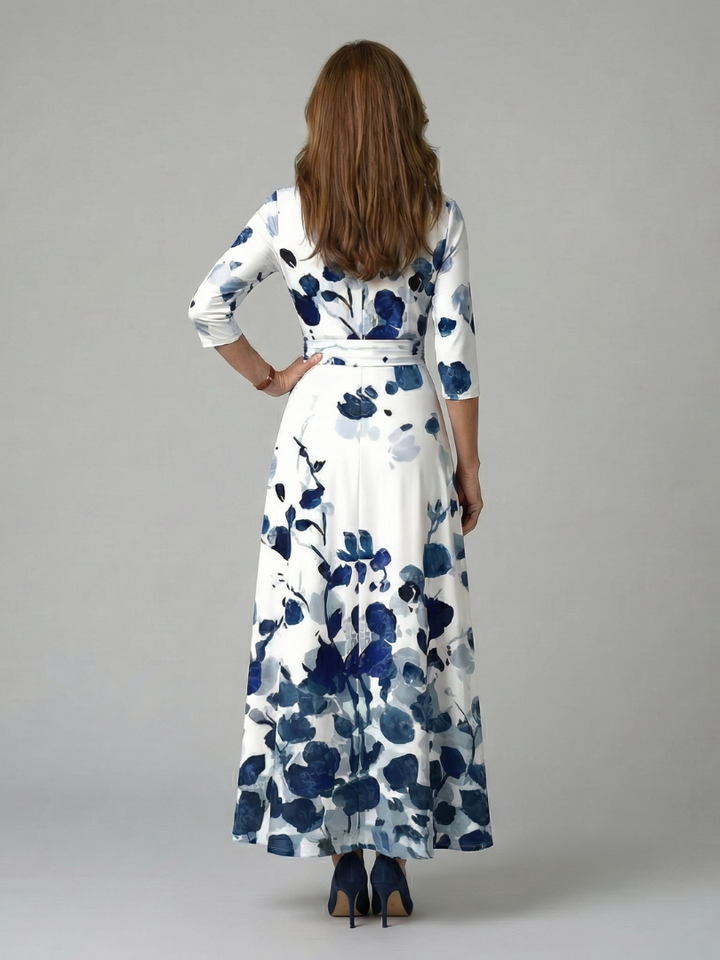 Luna | Floral Cross-Back Maxi Dress