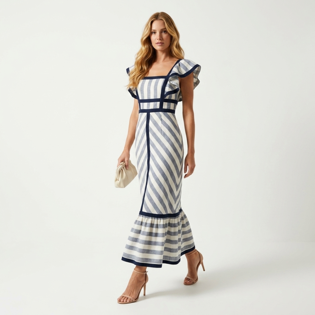 Vintage-Inspired Sandy Maxi Dress