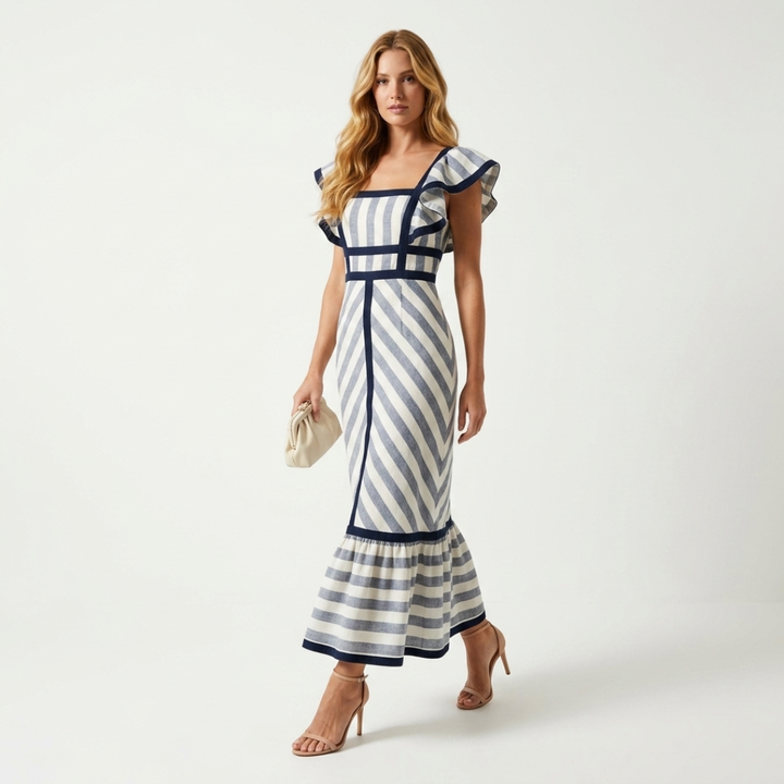 Vintage-Inspired Sandy Maxi Dress