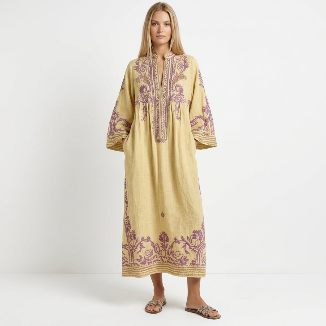 Ariadne - Embroidered Bohemian Dress