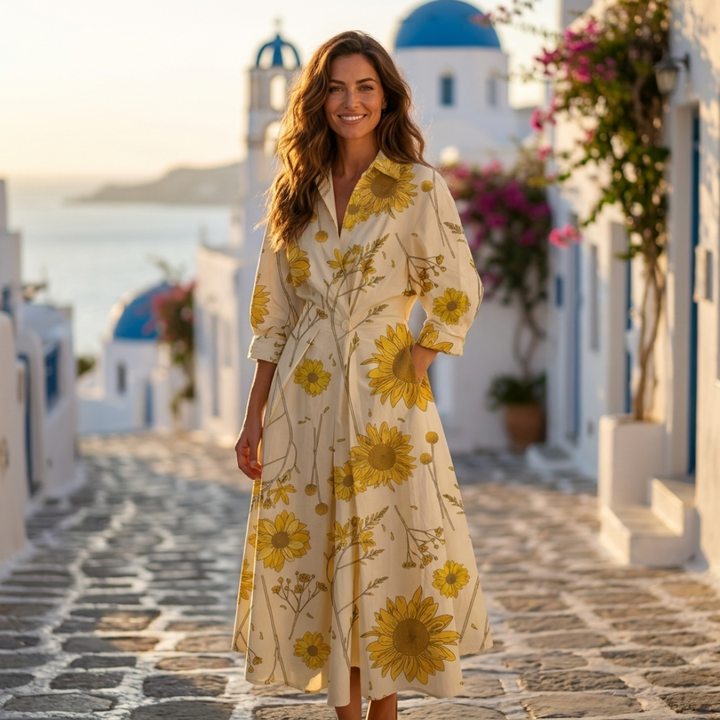 Lana - Chic Collared Cotton Dress