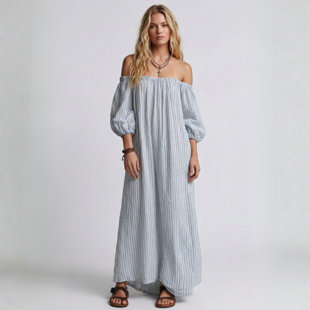 Aura - Maxi Dress in Linen and Cotton