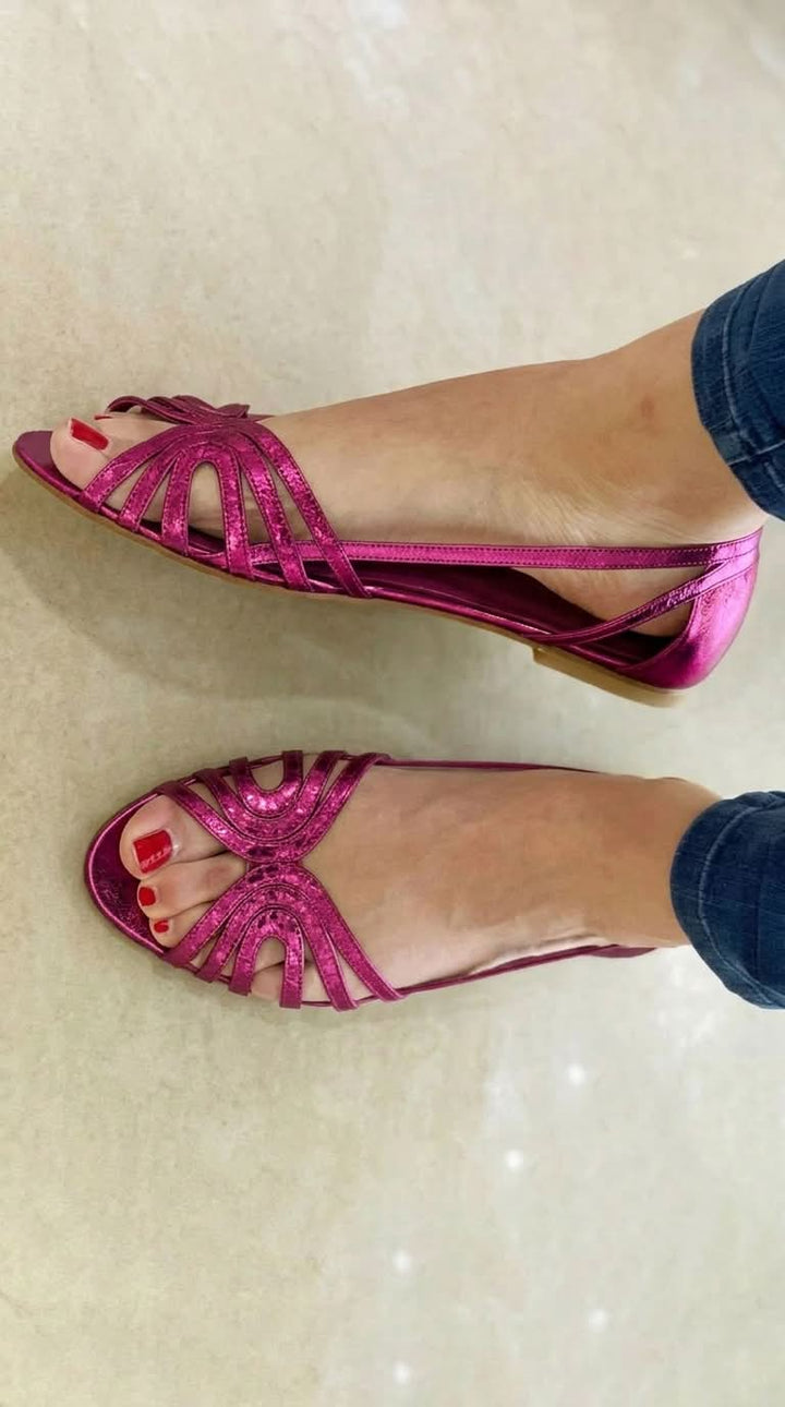 Belarmina - Shimmering Peep Toe Sandals