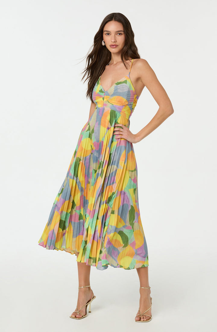 Teodora | Blue Maxi Dress Featuring an Open Back