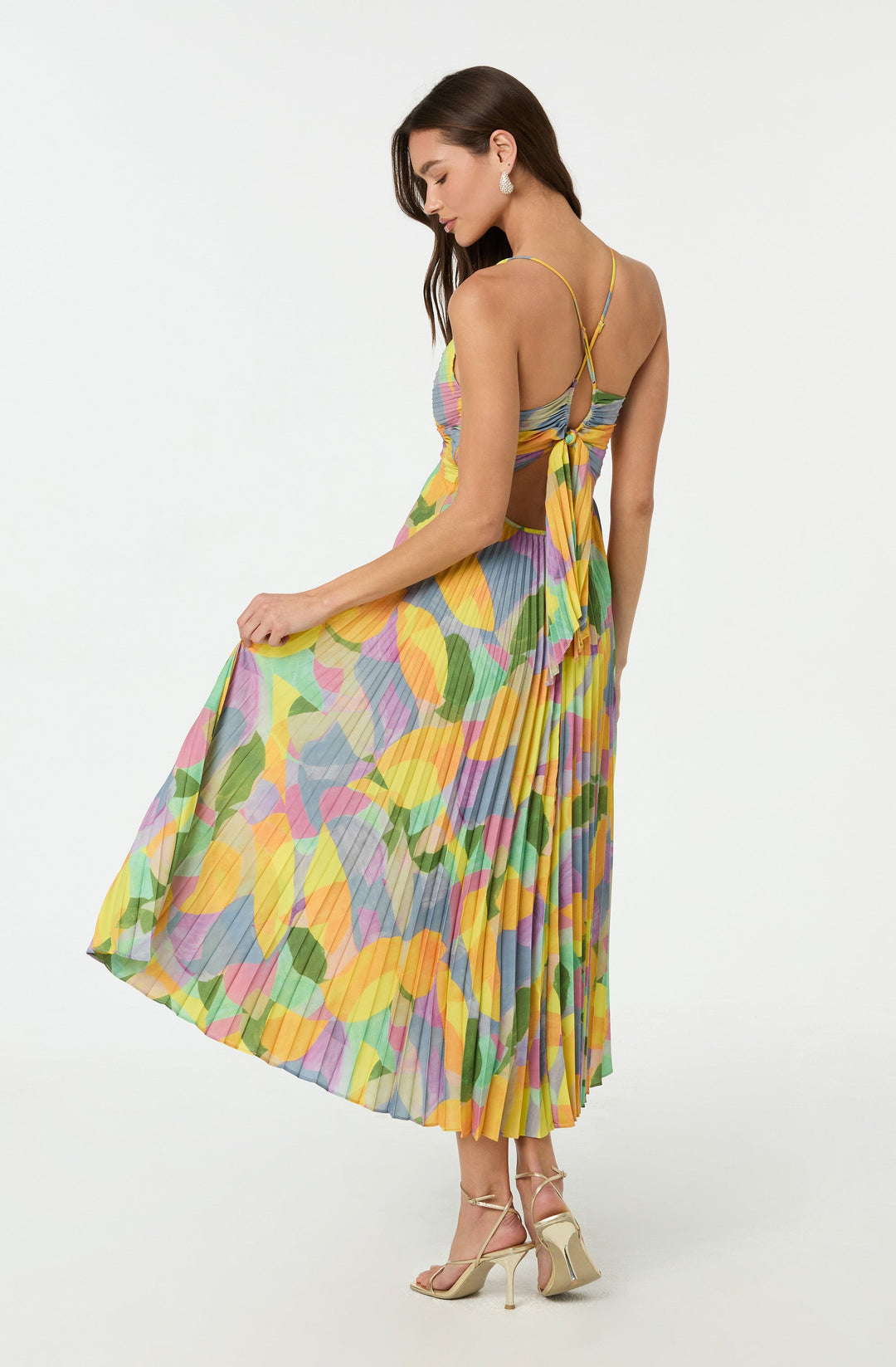 Teodora | Blue Maxi Dress Featuring an Open Back