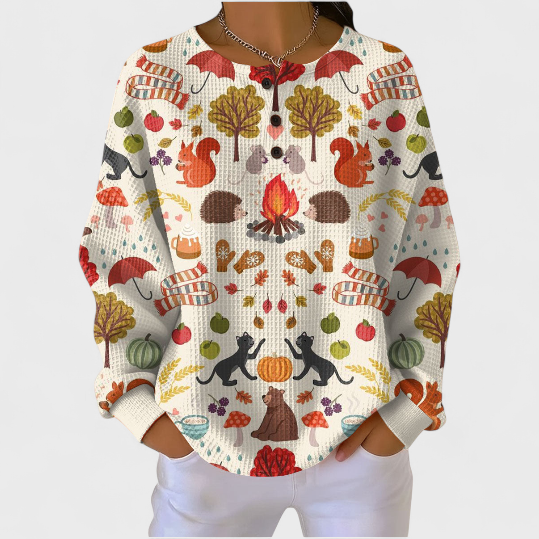 Colorful Women's Printed Hoodie